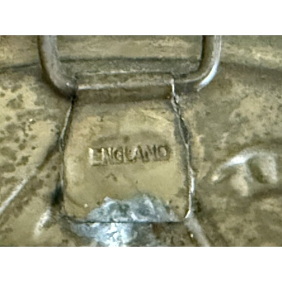 Vintage Peerage English Pub Scene/Mayflower 12" Hammered Brass Plates - Set of 2 - Picture 7 of 7